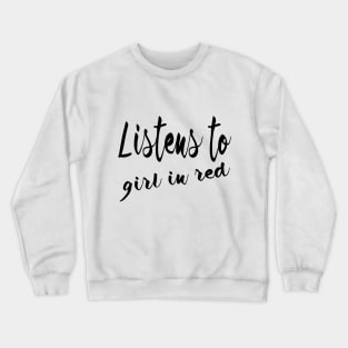 Girl in Red Crewneck Sweatshirt